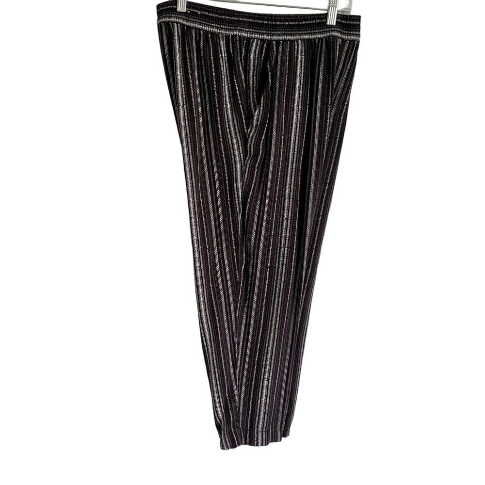 Jessica Simpson Elastic Waist Pull On Pants with Pockets Black Grey Large